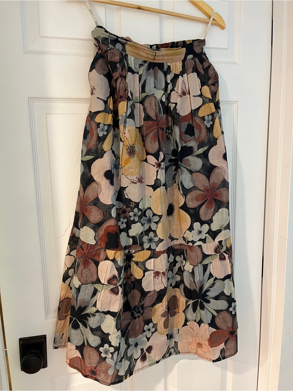 Cleobella Charlene ankle skirt Foraged Violets organic cotton XS maxi pockets - Picture 6 of 14
